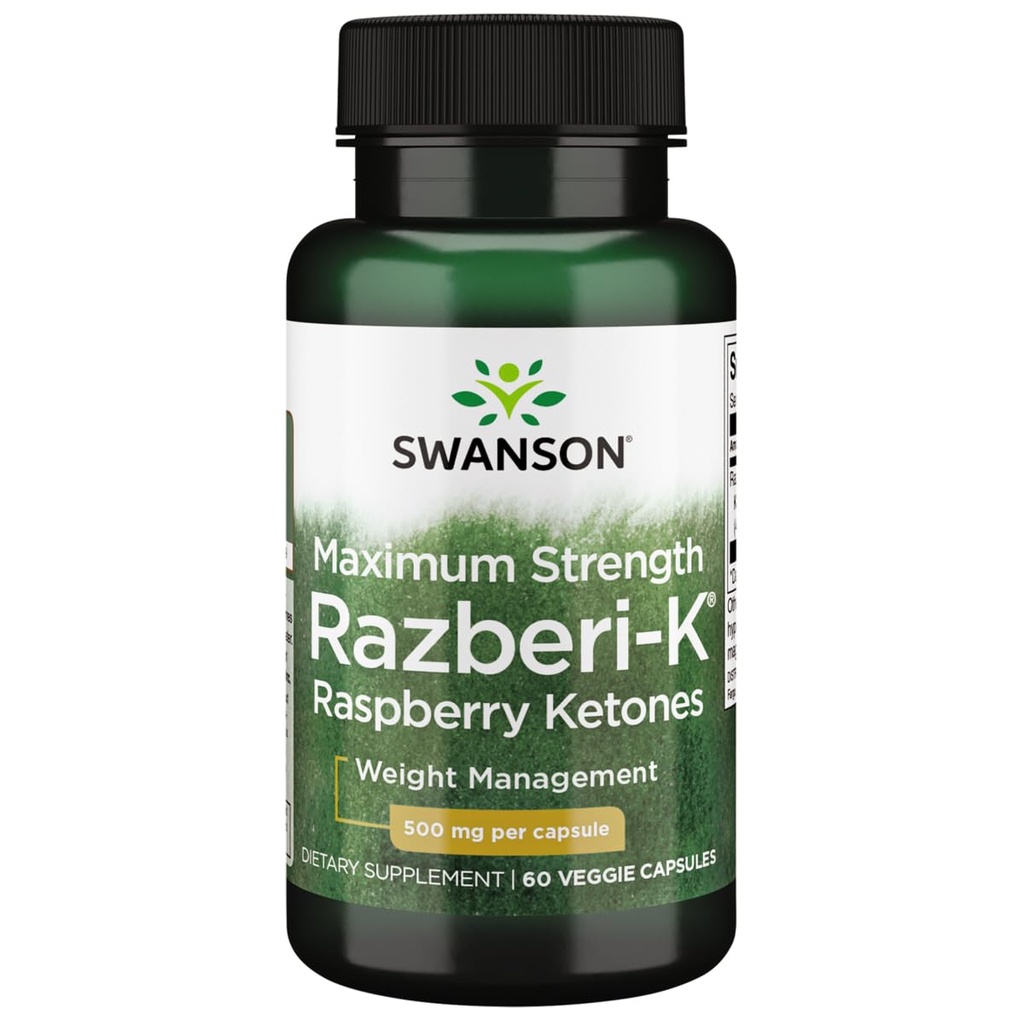 Swanson Résistance maximale Razberi-K 500 Milligrammes 60 gélules