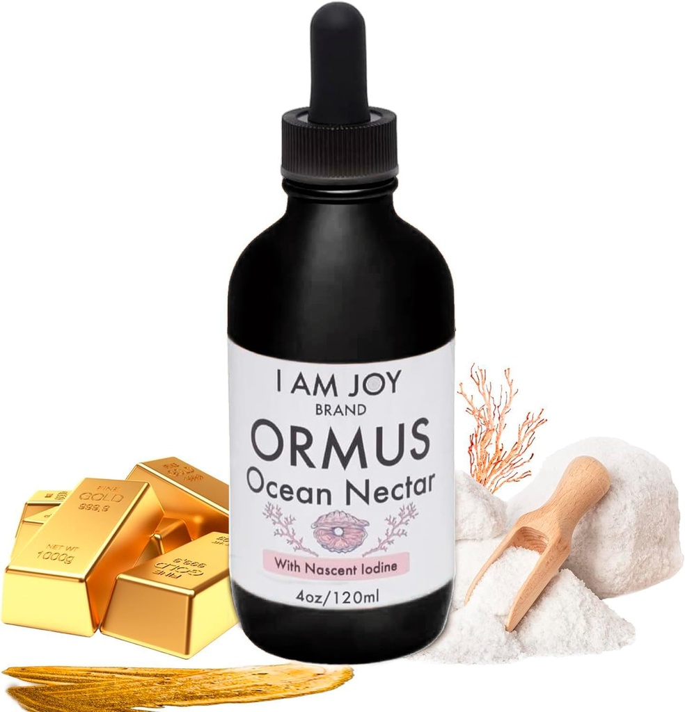 I Am Joy co. Ormus Ocean Nectar Monoatomic Gold mit Iodin Entwickelt, um die Pineal Gland, unterstützen Schilddrüse und erhöhen Gefühle von Alertness, Klarheit der Gedanken und Energie 4oz