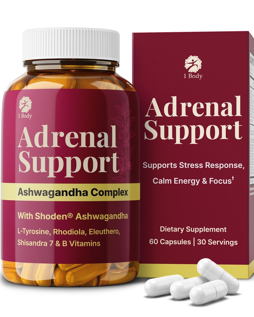 100% Natural Shoden Ashwagandha Complex Supplement - Ultra High Potency 35:1 Koncentrated Root Extract for Sleep & Energy Support - Vegan, Non-GMO - 60 Ashwagandha Capsules