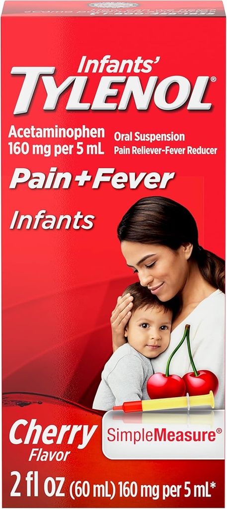Tylenol Acetaminophen Liquid Medicine, Cherry, 2 fl. Unze