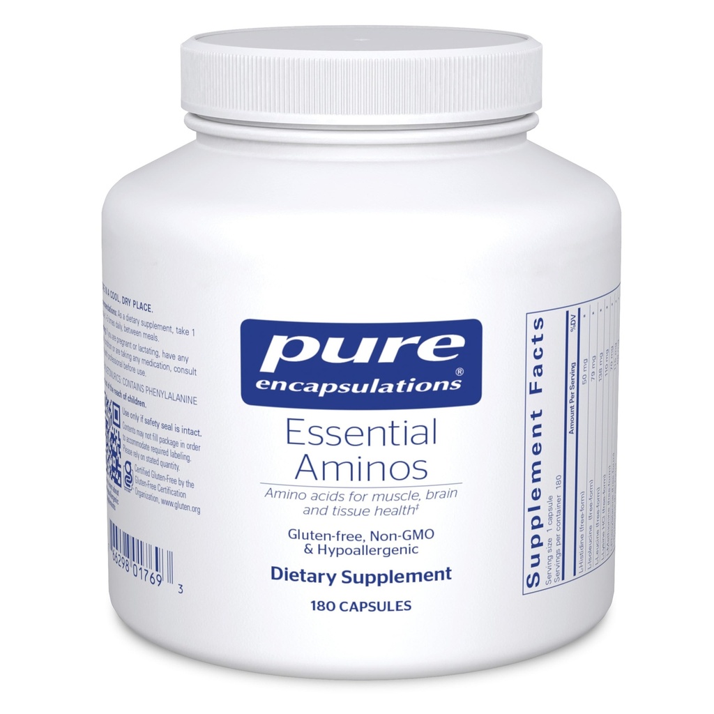 Pure Encapsulations Essential Amino Acids - Muscle Recovery Support & Health* - mit Leucin, Threonin & Tryptophan - 180 Kapseln