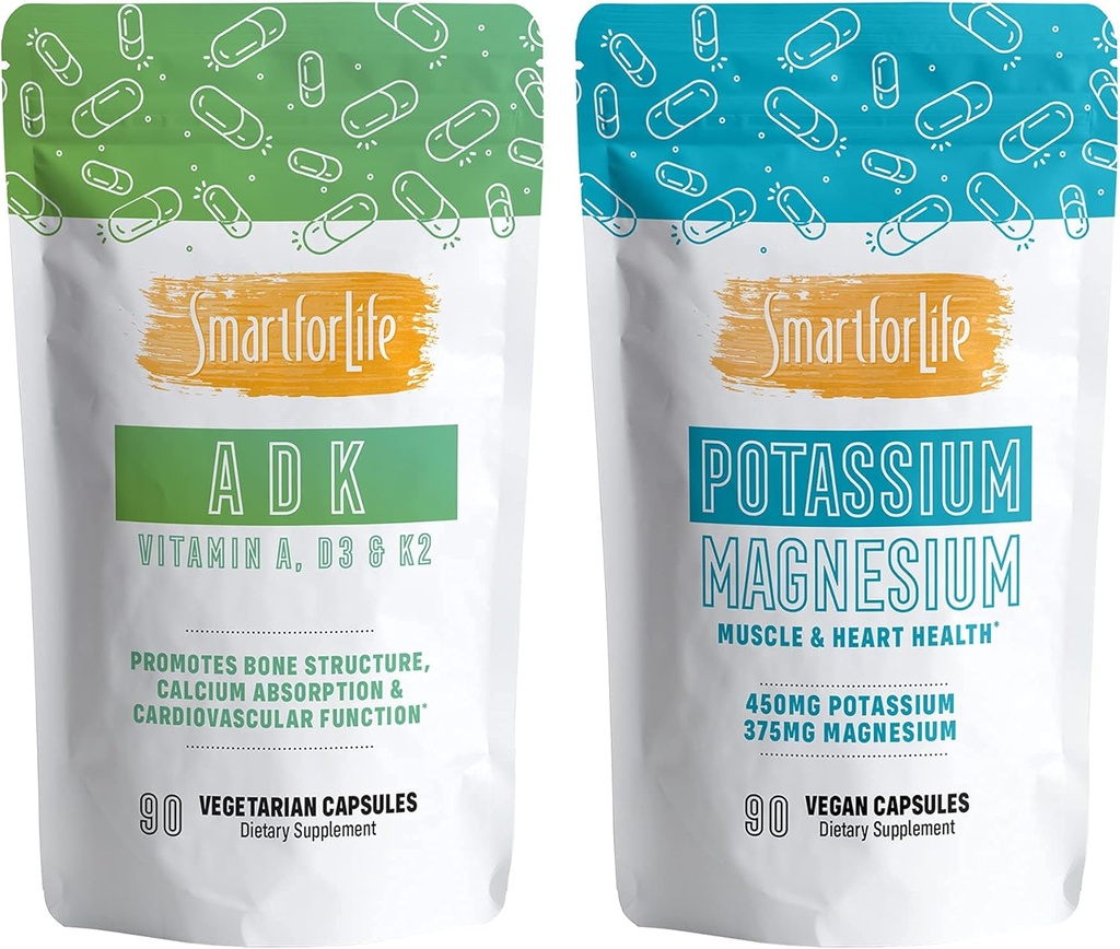 Smart for Life Magnésium de potassium et vitamines A,D3, K2 90 Compte