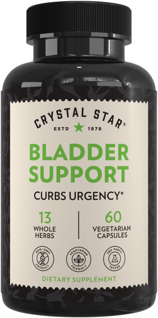 Soutien à la vésicule cristalline (60 capsules) – Supplément à base de plantes pour une fonction de vésicule saine - Cranberry, Dandelion & Fenugreek - Aide la vésicule excessive et l'incontinence - Non-OGM