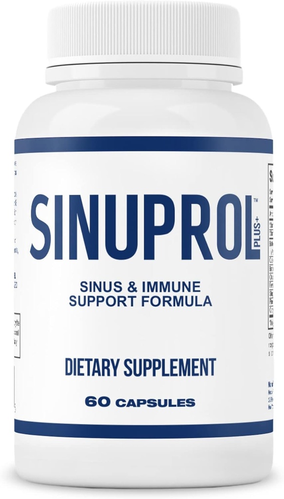 Mizzle SinuProl Nasal & Immun Support Supplement mit Quercetin mit Bromelain, Ideale Option für Menschen, die auf natürliche Sinus Dekongestant, Sinus Rinse oder natürliches Antihistamin, 60 Kapseln
