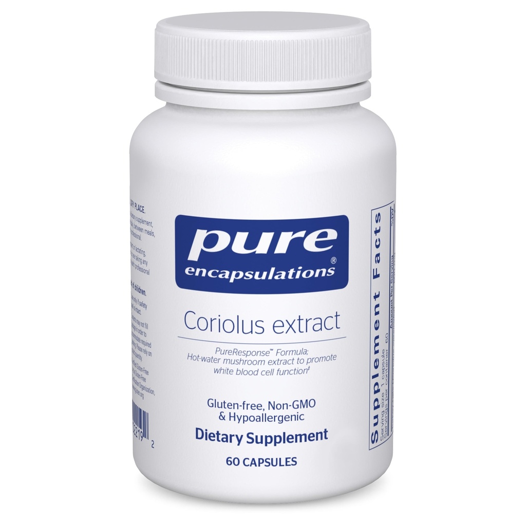 Pure Encapsulations Coriolus Extract | Fördert Weiße Blutzelle Funktion* | 60 Kapseln
