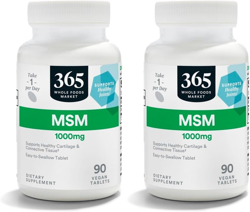 365 von Whole Foods Market, MSM 1000Mg, 90 Tabletten (Pack von 2)