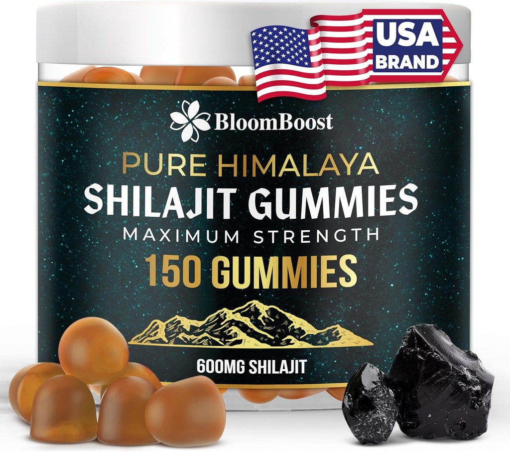 Shilajit für Männer und Frauen - Shilajit Gummies - Shilajit Pure Himalayan | 600mg Shilajit, 150 Gummies (75 Servietten)