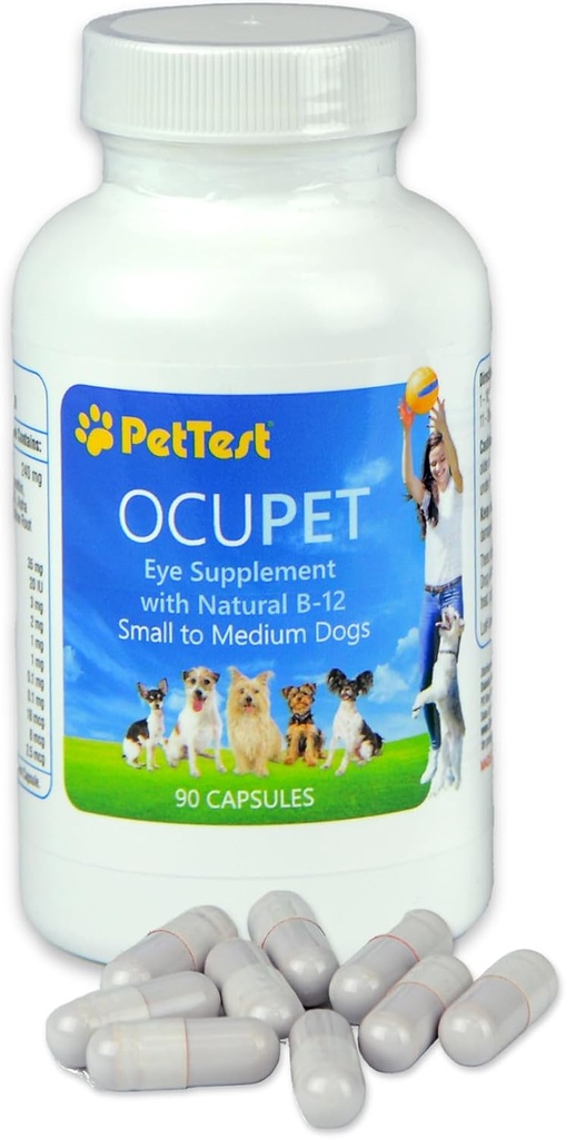 Ocupet Advanced Vision & Eye Health Supplement für Katzen & Small-Medium Hunde, verpackt mit natürlichen B12, Grape Seed Extract & Lutein, um Haustiere mit Diabetes oder Augen zu unterstützen