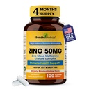 Zink 50mg Kapseln für Männer und Frauen, 120 Count | Hoch absorbierbare Zinkergänzungen für Immunsystem Unterstützung | Zink 50 mg Mono Methionin Chelat Complex |Helps mit Hautgesundheit & Gesamt Immunität