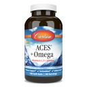 Carlson - ACES + Omega, Vitamines A, C, E & Sélénium + Omega-3s EPA et DHA, Soutien à la santé, 180 Softgels