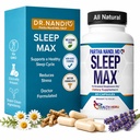 Dr. Nandi’s Sleep Max Natural Sleep Aid – Magnesium, GABA, 5-HTP & Taurine – REM Sleep & Deep Sleep Supplement ohne Melatonin – Non-Habit Forming Vegan Kräuter Sleep Aid – Non-GMO – 60 Kapseln