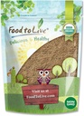 Nourriture pour vivre en poudre de musc de Psyllium biologique, 2 livres — Non-OGM, Casher, Ultra Fine, Non sucré, Non aromatisé, Riche en fibre, Épaisseur de nourriture naturelle, Idéal pour la cuisson, Raw, Bulk, Vegan, Keto Friendly