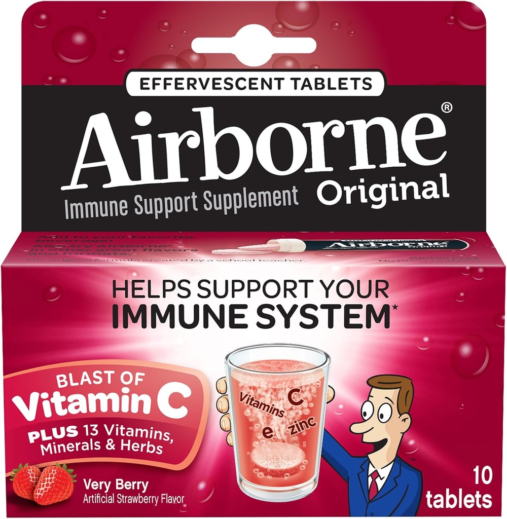 Supplément de soutien immunitaire aéroporté, Très Berry, 10 comtes