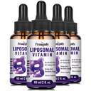 Vitamine liposomique B complexe liquide sublingual B complexe supplément de vitamines pour les femmes Hommes Absorption améliorée Méthylé B12,B1, B2, B3, B5, B6,Folat,Biotine pour l'énergie et le soutien immunitaire-8,0 oz