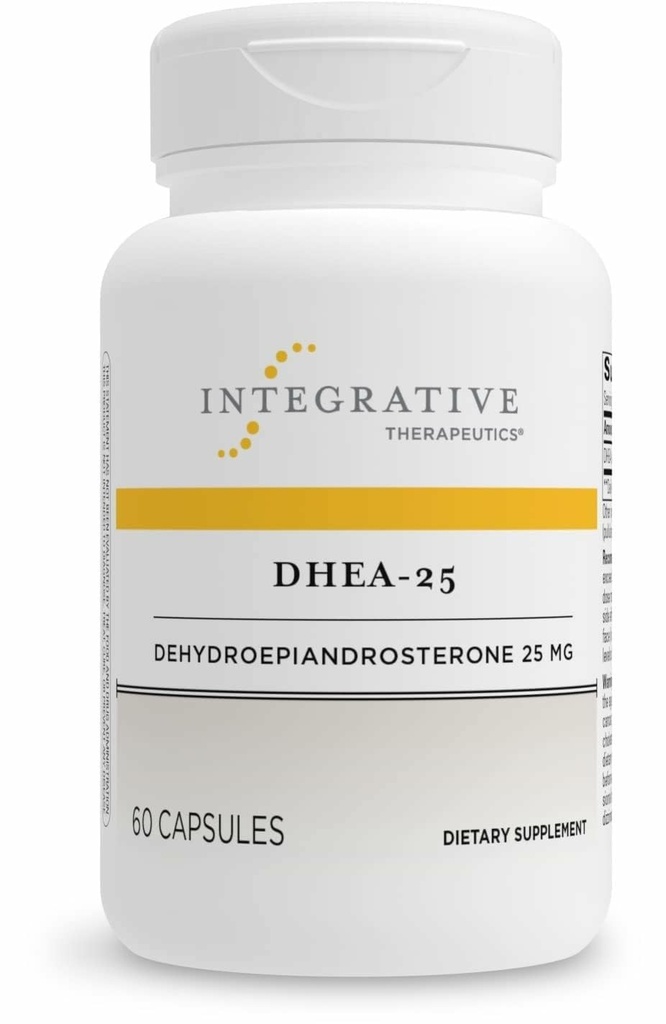 Integrative Therapeutics DHEA-25 - Support Supplement for Men & Women - Support - Vegan, Gluten-Free & Dairy-Free - 60 Capsules (60 Servings)