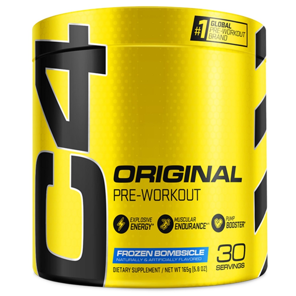 Cellucor C4 Poudre de pré-entraînement originale surgelée Bombsile Sucre sans pré-entraînement Énergie pour les hommes et les femmes 150mg Caféine + Beta Alanine + Créatine - 30 portions (paquetage mai Vary)