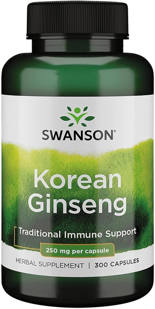 Swanson Korean Ginseng 250 Milligramme 300 Kapseln