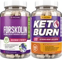 Advanced Keto & Fitness Bundle - Premium Forskolin Extract Plus Keto, mit 11 natürlichen Kräuter für Max Slim Look, Ultra Strength Pills, Immununterstützung, Lost Fast