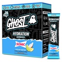 GHOST Packets d'hydratation, Eau de l'océan sonique, 24 bâtons, Poudre d'électrolyte - Supplément de boisson avec Magnésium, Potassium, Calcium, Vitamine C - Vegan, Sans soja, Sucre et Gluten