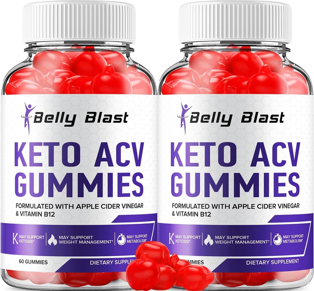 (2 Pack) Belly Blast Keto ACV Gummies - Advanced Formula Belly Blast Keto Plus ACV Gummies Apple Cider Essig, Gewichtsmanagement, BellyBlast ACV Nahrungsergänzung Bewertungen Männer Frauen (120 Gummi)