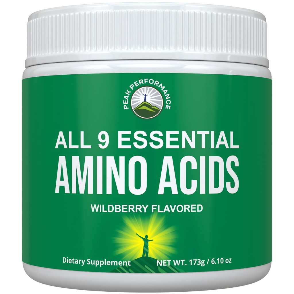 Alle 9 essentiellen Aminosäuren Pulver. Pre + Während + Post Workout mit EAAs + BCAAs für Energie, Muskelwachstum und Erholung. Nicht-GMO BCAA und EAA Pulver für Männer + Frauen. 3. Partei getestet. Erdbeeren