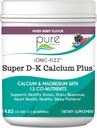 Ionic Fizz Super D-K Calcium Plus von Pure Essence - mit extra Magnesium, Vitamin D3, Vitamin K2 für starke Knochen und Stress Unterstützung - Mischbeere - 14.82oz