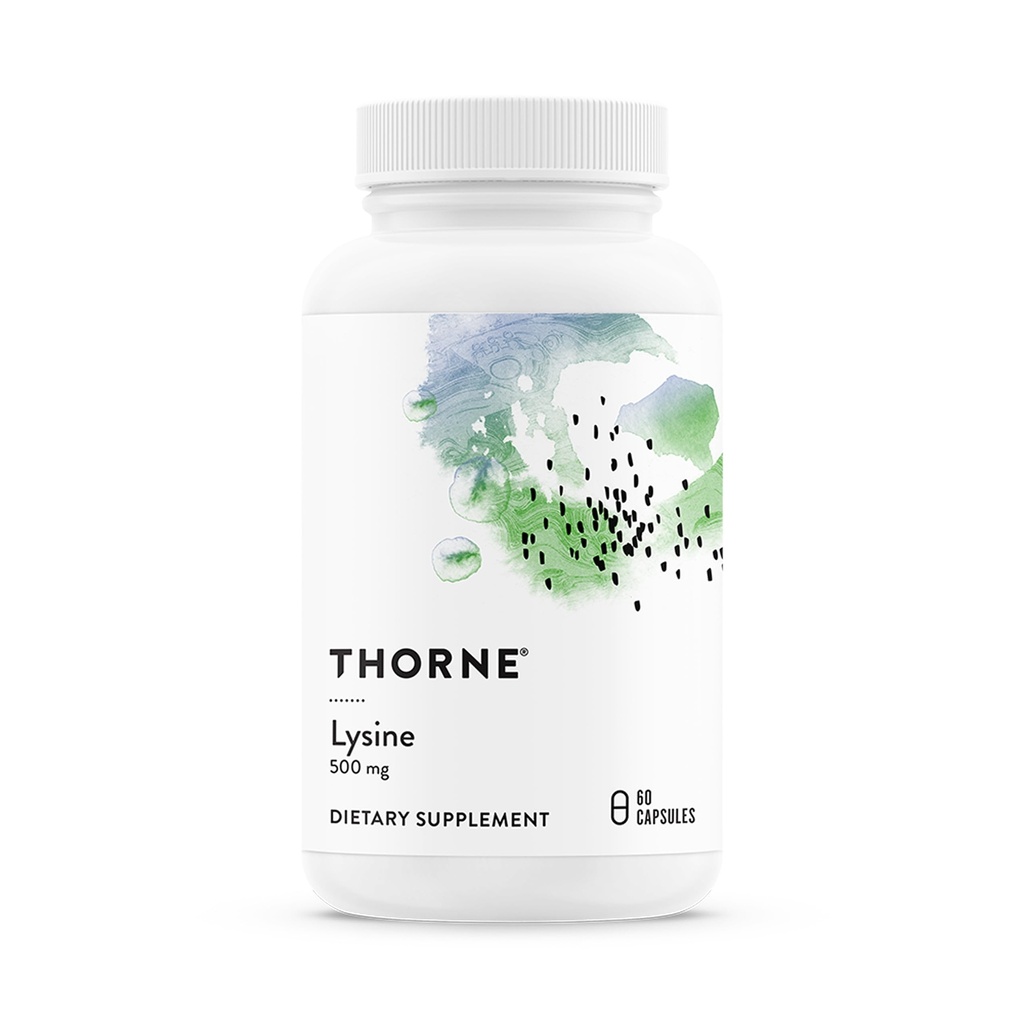 THORNE - Lysine - Acides aminés essentiels pour la santé de la peau, la production d'énergie et la fonction immunitaire* - 500 mg - 60 portions