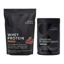Sports Research® Creatine Monohydrate (1.1 LBS) und Dutch Chocolate Whey Protein (5.42 LBS), The Dynamic Duo for Lean Muscle Building, Verbesserung der Leistung und Ausdauer Erholung