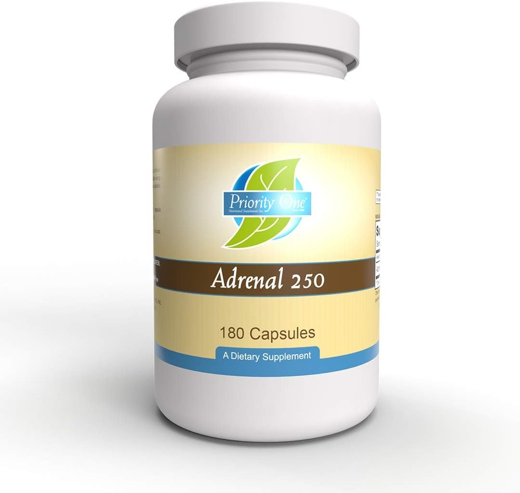 Priorité 1 Vitamines Adrénales 250mg 180 Capsules Soutien adrénal