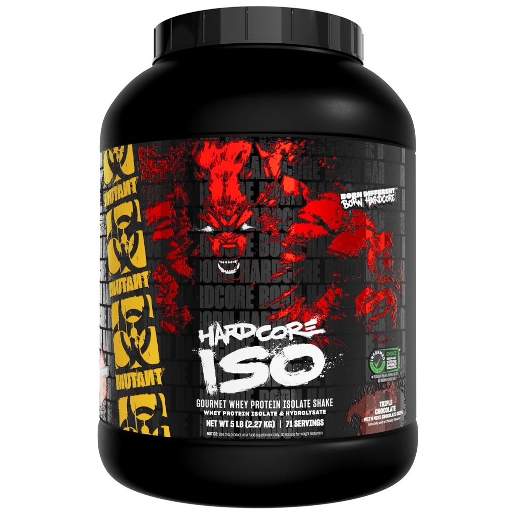 Mutant ISO Surge Whey Protein Isolate Pulver Acts schnell zu helfen, Muskel, Masse und Stärke, 5 lb - Dreifache Schokolade
