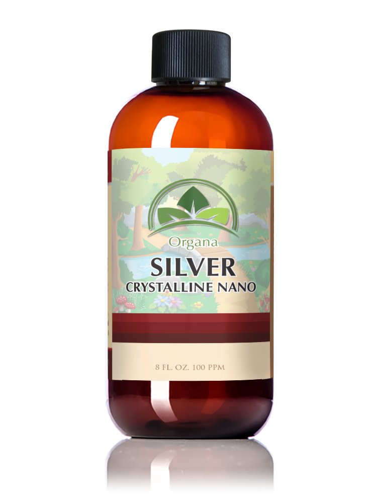 Organa Argent Nano Colloïdal 8 oz (100 PPM)- Le meilleur argent colloïdal - minéraux colloïdaux