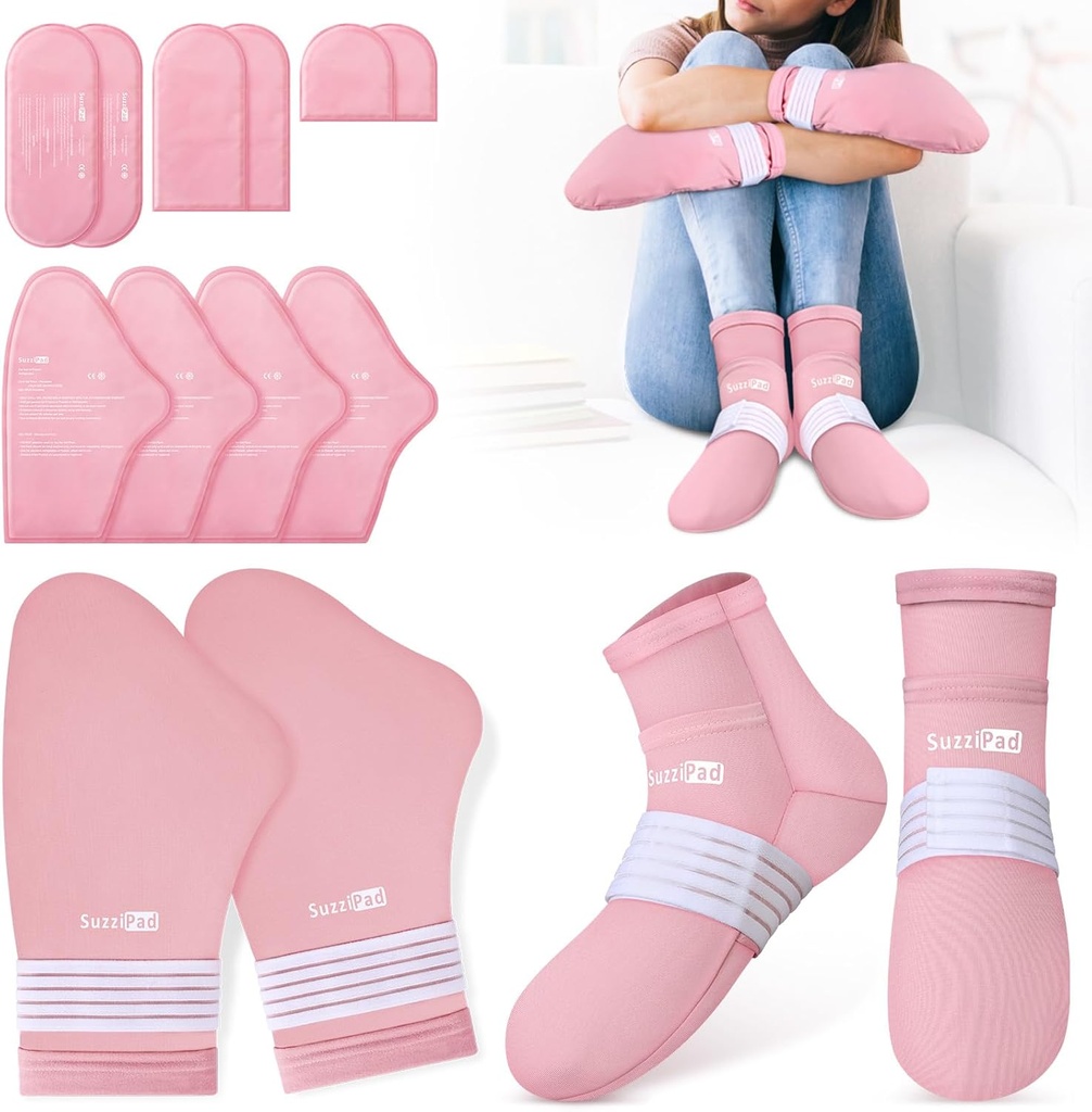 SuzziPad Cold Therapy Socks and Gloves for Chemotherapy, Chemo Must Haves for Women and Man, Ideal for Soothing Hand and Foot Discomfort, S/M
