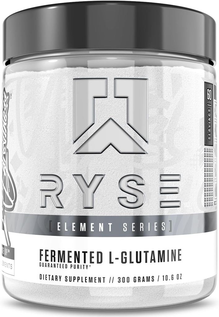 RYSE Element Serie Fermented L-Glutamine Amino-Acid | Muskel- & Zelluläre Erholung & Hydration | Gut, Darm, & Immune Gesundheit | 60 Servierungen