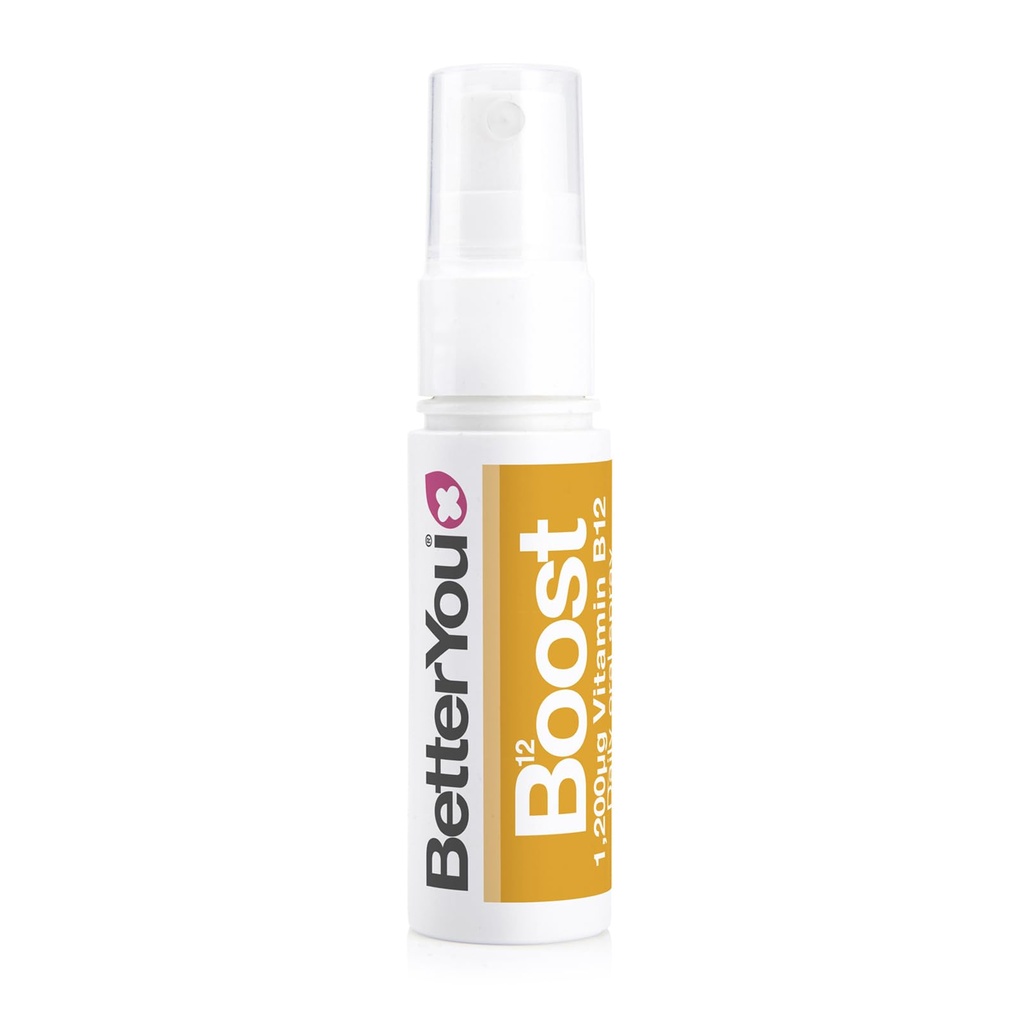 BetterYou Boost Vitamin B12 Mundspray - Natürliche flüssige Ergänzung - Vitamin Spray für täglich B12 Intake - Grüner Tee und Chrom - 0.85 oz