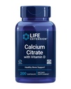 Lebensverlängerung Kalzium Citrat mit Vitamin D, Super-absorbierbares Kalzium zur Unterstützung der optimalen Knochengesundheit, Glutenfrei, Non-GMO, 200 Kapseln