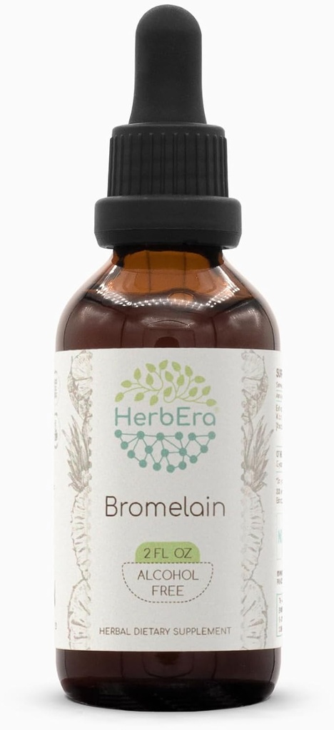 Bromelain B60 Alkoholfreier Kräuterextrakt Tinktur, Super-Concentrated Wildcrafted Bromelain, Ananas comosus (2 fl oz)