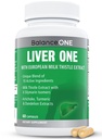 Balance ONE Liver Support Supplement mit Milchdistelextrakt, Dandelion Root & Molybdän – Natürliche Leberreiniger, Reparatur &amp; Detox für Männer & Frauen - Vegan Kapseln, 1 Monat Versorgung - Liver One