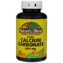 Nature`s Blend Calcium Carbonate 600mg Tabletten 100 ct (Pack von 2)