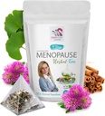 Soulagement de la ménopause - MENOPAUSE TEA 14 JOURS - Soulagement de la ménopause pour les femmes, Soulagement de la ménopause pour les femmes bouffées de chaleur, cohos noirs, gingko, trèfle rouge, cannelle, thé vert, réglisse 1 Pack 14 Sacs
