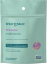 True Grace Prenatal Multivitamin Refill Pouch - 120 Vegan Tablets - Unterstützt eine gesunde Mutter & Baby mit Methylfolat & Choline für Fetal Brain Entwicklung - Glutenfrei, Sojafrei - 60 Servietten