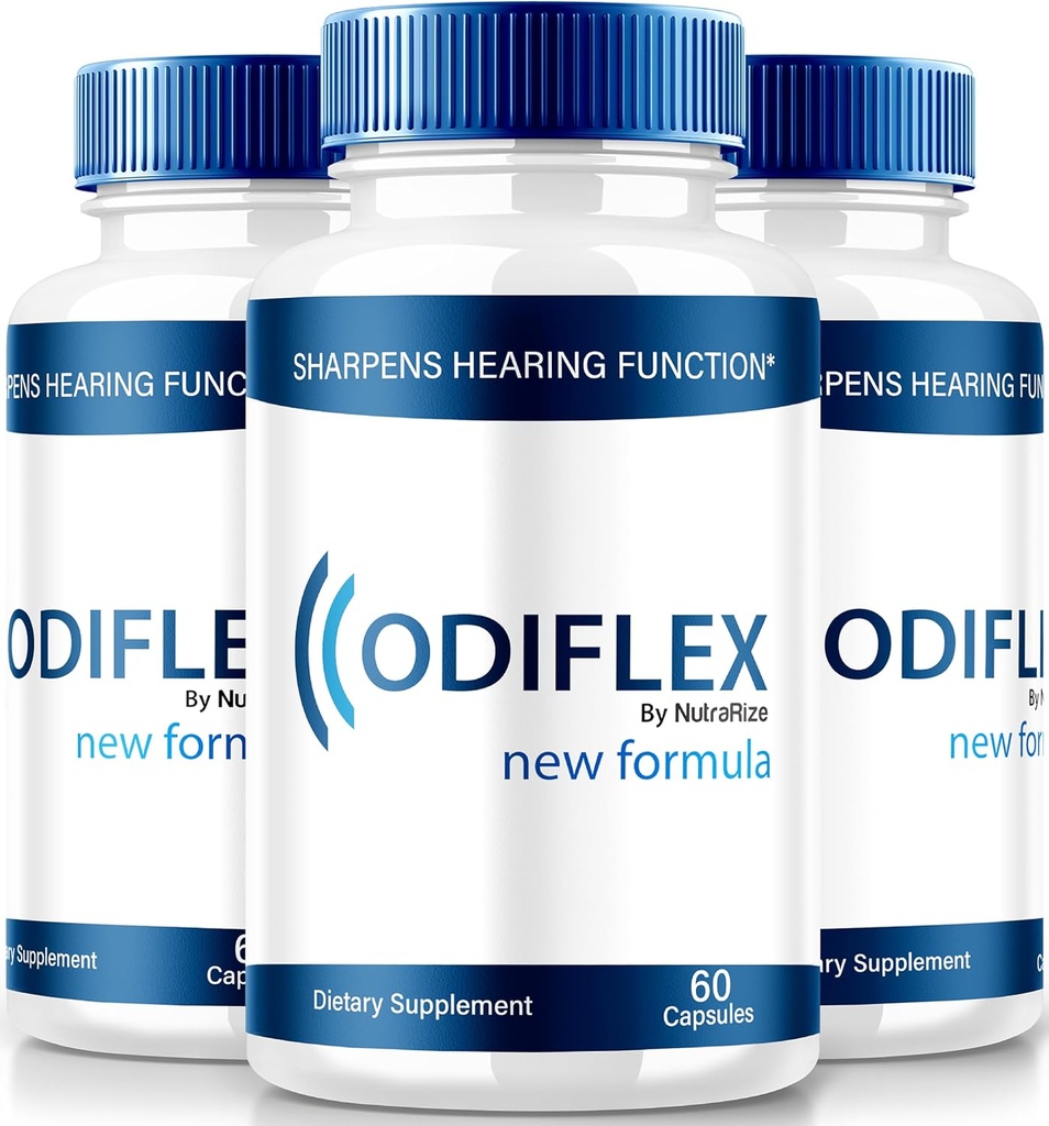 NutraRize (3 Pack) Odiflex Kapseln, Premium-Ear-Gesundheitsformel, All-Natural-Ergänzung zum Schutz des inneren Ohres, offizielle Hörgerät Pillen, Odi Flex Bewertungen (180 Kapseln)
