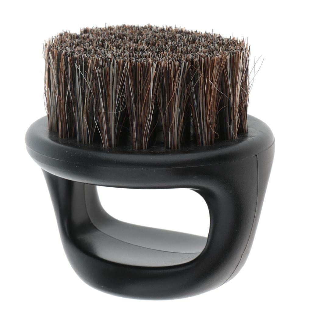 Salon Barber Holz Bristles Haar Bart Reinigung Grooming Brush Herren Schnur Schattierung Comb - Schwarz