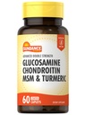 Sundance Glucosamine Chondroitin MSM und Turmeric | 60 Caplets | Double Strength | Non-GMO und Gluten kostenlose Ergänzung