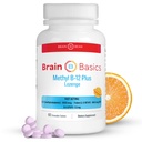 Extra Strength Methyl B-12 & Methyl Folate – 60 comprimés à croquer, saveur d'agrumes orange – supplément de vitamine et de folate B-12 bioactif à haute puissance pour l'énergie, le cerveau, le coeur et le soutien nerveux