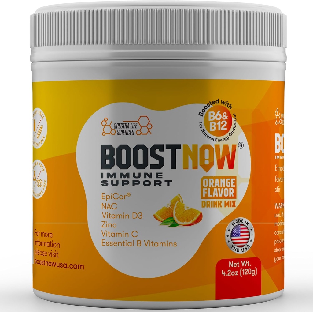 BoostNow 14-in-1 Immunstützpulver - Verbessert mit Vitamin C, D-3, Zink, EpiCor, Elderberry, NAC & Mehr
