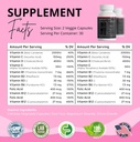 Stellar Labs Low FODMAP Vegan Women's Ultra Multi-Vitamine. Facile à digérer Multivitamine quotidienne sans Iron. Supplément à faible énergie, Soutien féminin.