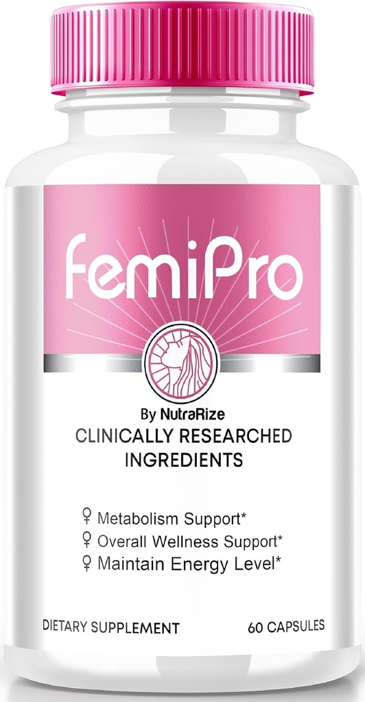 NutraRize FemiPro Kapseln, Premium-Formel für Urinary Heath Support, All-Natural Supplement für Control und Gesamtgesundheit, Femi Pro Bewertungen (60 Kapseln)