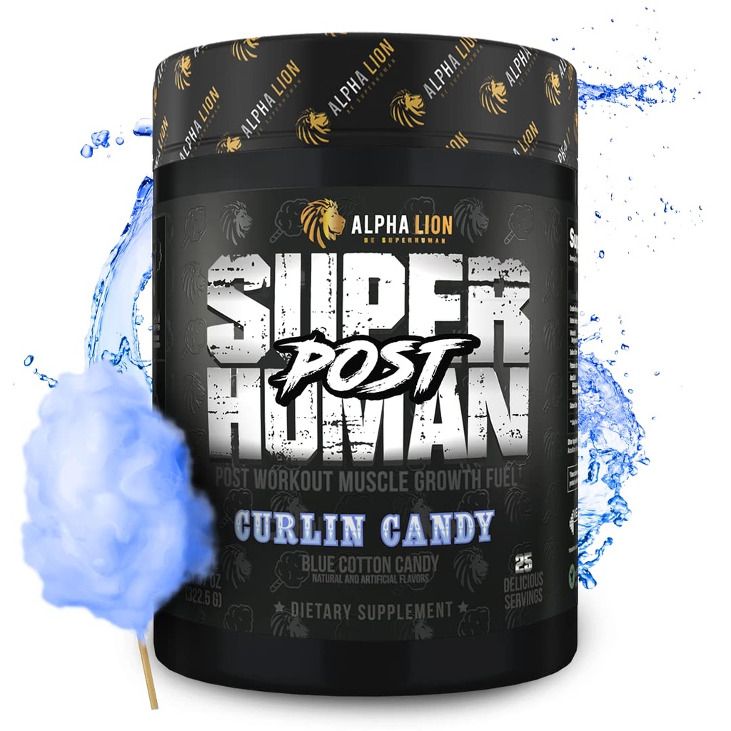 ALPHA LION Superhuman Post, Post Workout Recovery, Fast Acting Post Workout for Men & Women (25 Servings, Curlin Candy)