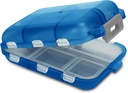 Travel Pille Box Kompakte tragbare Pille Case mit 10 Komponenten Pille Case für Geldbeutel, Tasche dauerhafte tägliche Pille Organizer für Vitamine, Ergänzungen, Medizin (Blau)