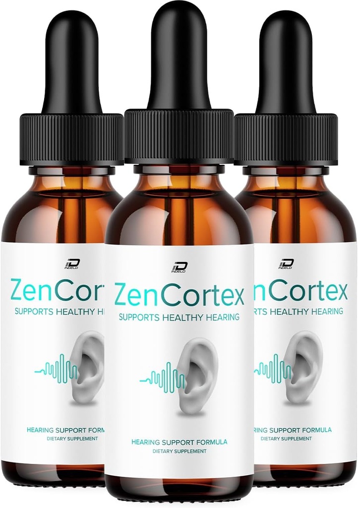 ZenCortex Tinnitus Ohr Tropfen - ZenCortex 24, Zen Cortex Flüssigkeitstropfen, ZenCortex Bewertungen, ZenCortex Tropfen für Ohr Relief (3 Pack - 3 Monate Versorgung)